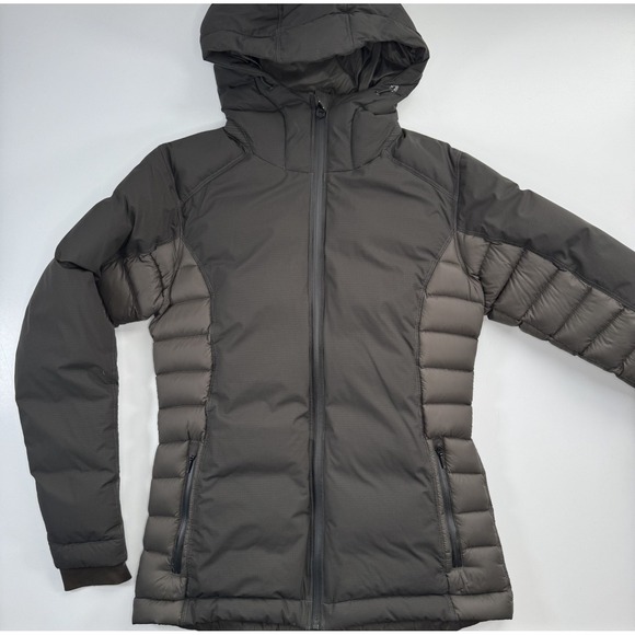 KUHL Skyfire Down Parka Goose Down Puffy Jacket Womens Small‎ Green Coat